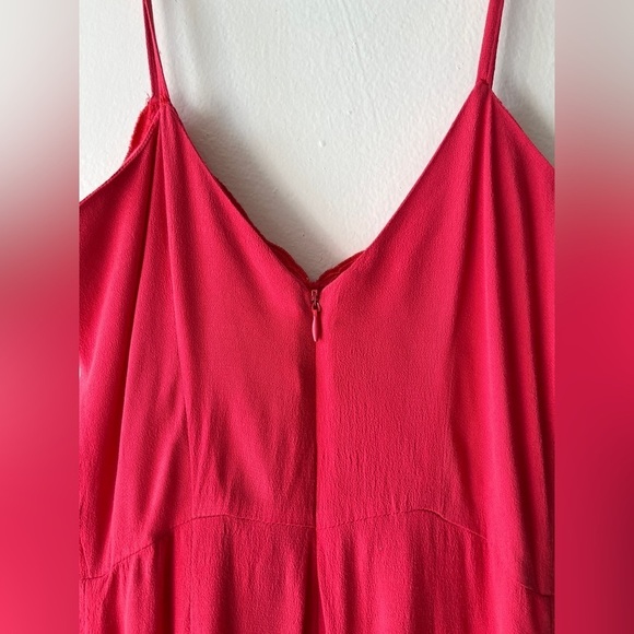 Free People Eileen Romper Jumpsuit In Coral Pink size 2 Bohemian Cottagecore - Picture 11 of 15